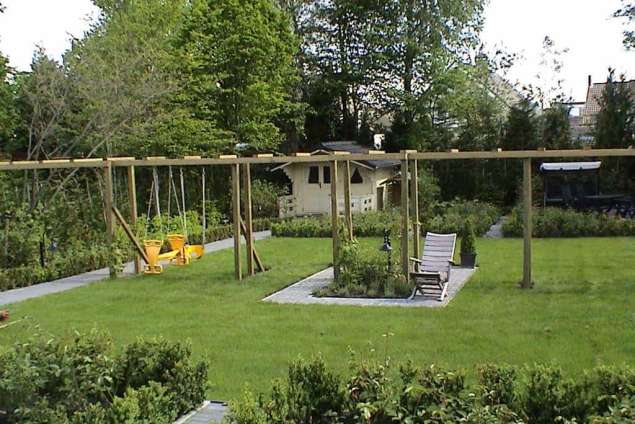 schommel en pergola